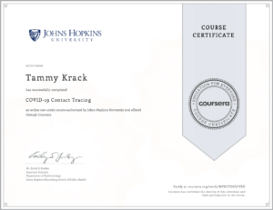 COVID-19 Contact Tracing Certificate